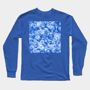 Bubbly Blue Bubble Pattern Long Sleeve T-Shirt